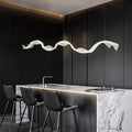 Customized Rectangle Acrylic LED Pendant Light Nordic Modern Gold Luxury Designers Chandelier for Kitchen Bars Front Desk