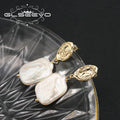 Portrait Stud Pin 925 Sterling Silver Drop Earrings for Woman Square Baroque Handmade Jewelry Female Personality