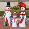 Christmas Resin Crafts Ornaments Fiberglass Snowman Santa Claus Statues Reindeer Nutcracker Candy Cane Props for Events