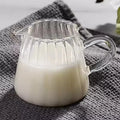 High Borosilicate Vertical Stripe Line Glass Coffee Cream Pitcher Cup Small Glass Milk Cup