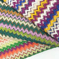 Wholesale Beautiful Colors Wavy 100% Polyester Textile Yarn Dyed Lace Fabric for Women Dress