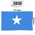 3x5Ft Somalia Flag Banner With 3 Ply Double Sided and Two Brass Grommets Wall Handing Outdoor Decor