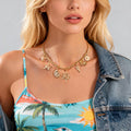 Trendy Multi-element Pendants Conch/Sun/Star Necklace for Women Vintage Lady Street NK Chain Chokers Fashion Jewelry Accessories