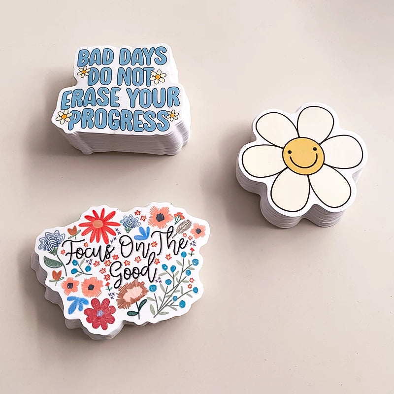 Custom Mixed Style Designs Printing Waterproof Vinyl Stickers Die Cut Label Logo Stickers Adhesive Pvc Label Sticker