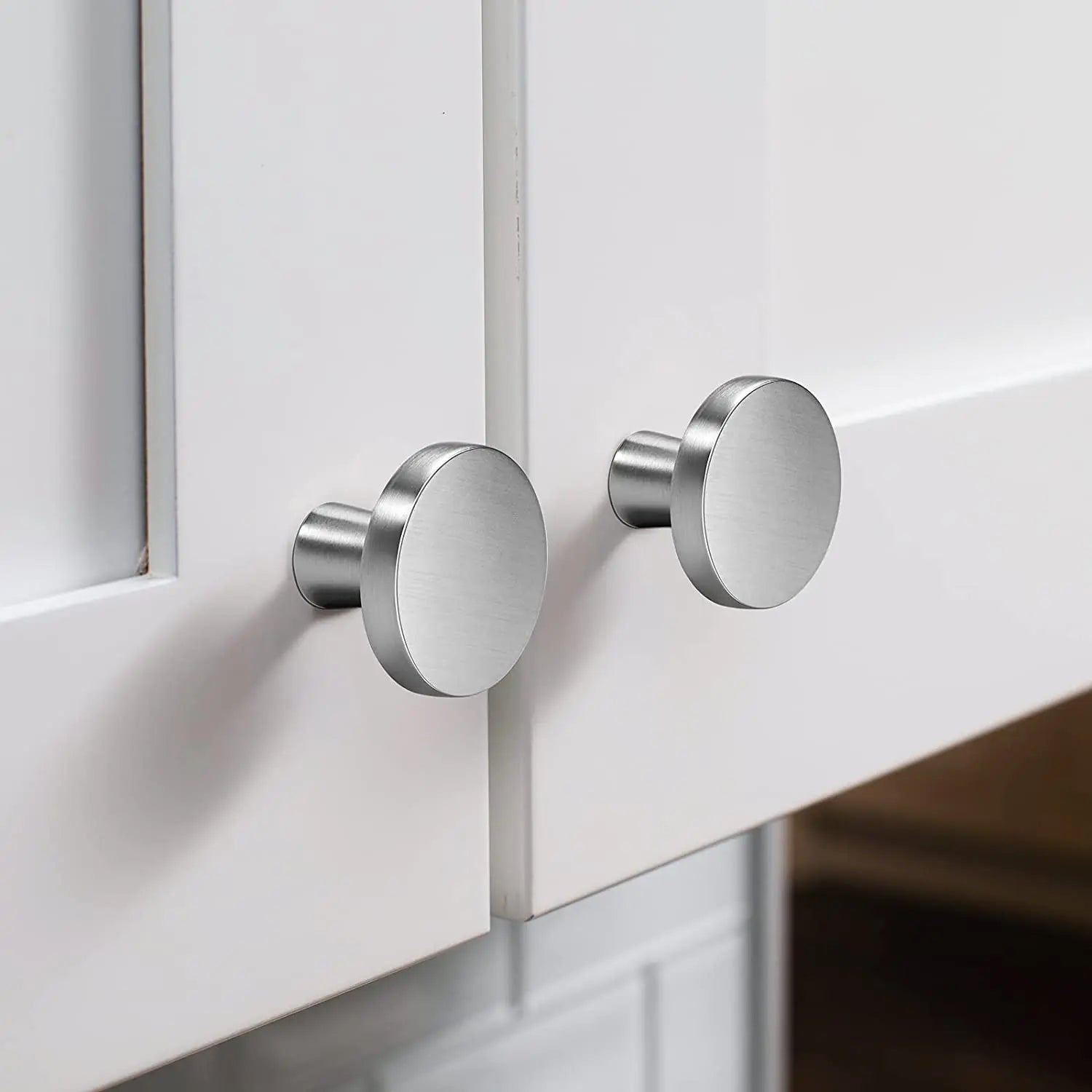 Brushed Satin Nickel Zinc Alloy Heavy Duty Modern Cabinet Pulls for Kitchen Bathroom Closet Dresser Drawer Handle