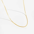FUAMAY 925 Silver Long Adjustable Silk Box Chain Necklaces for Woman Minimalist Gold Plated Chain Necklace