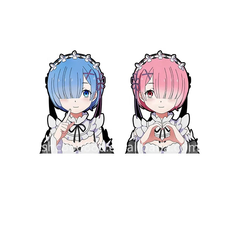 Newest Rem Sticker Anime Re Zreo 3D Moving Stickers Car Sticker Cartoon Waterproof Decals Home Accessories