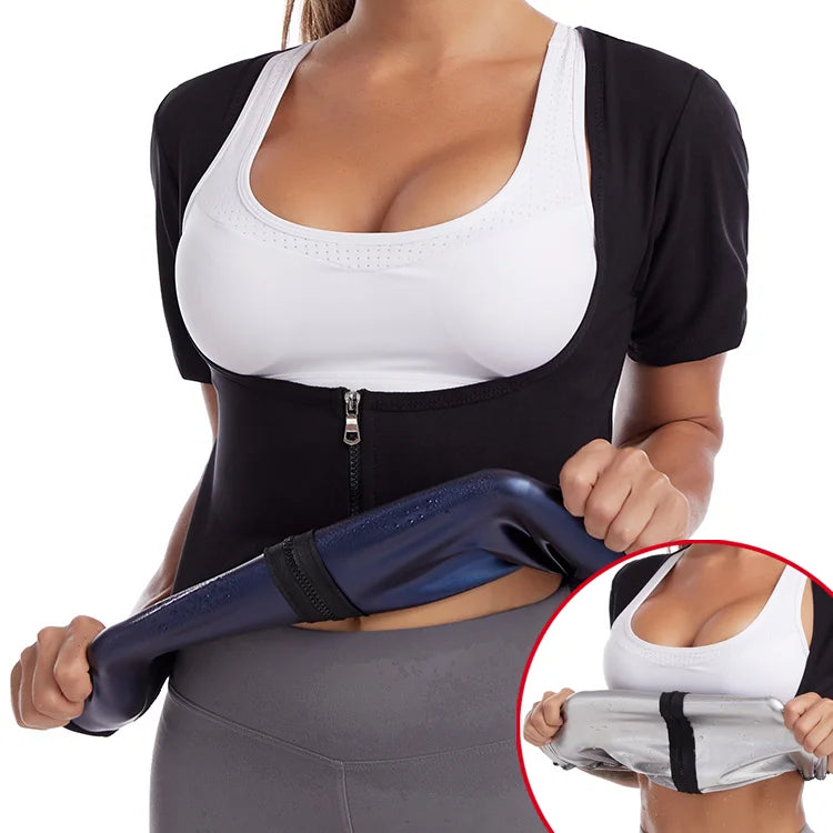 Workout Tops Women Hot Neoprene Shirt Sweat Body Shaper Workout Tank Tops Sweat Sauna Vest