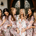 FUNG 6012 NEW 2026 Designer Pattern Ruffle Bridesmaid RobesFloral Ruffle Robes