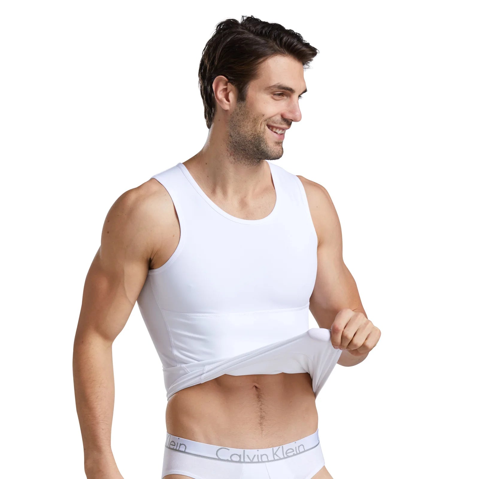 Men Chest Compression Shirt Corset Shapewear Slimming Shirt Body Shaper Tank Top Vest