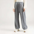Baggy Sweatpants Women's Elegant Light Grey Wide-leg Pants Loose Fit Casual Style Winter Drawstring Wide Leg Sweatpants