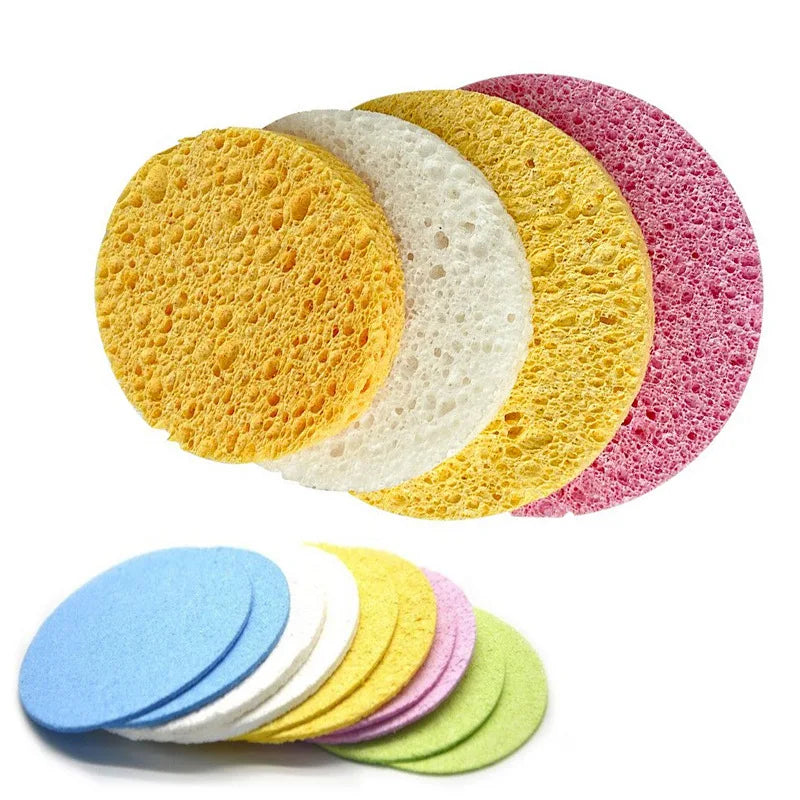 Soft for Magic Compressed Natural Wood Pulp Facial Sponge Reusable Face Sponges for Cleaning Exfoliating Deep Beauty Personal