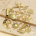 Factory Wholesale Charms for Jewelry Making Sun Copper Zircon Pendant Heart Mushroom Starfish Shell DIY Jewelry Accessories