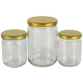 Wholesale 100ml 150ml 195ml 240ml 350ml 500ml 730ml 770ml 980ml Round Glass Jam Jars with Tin Lid