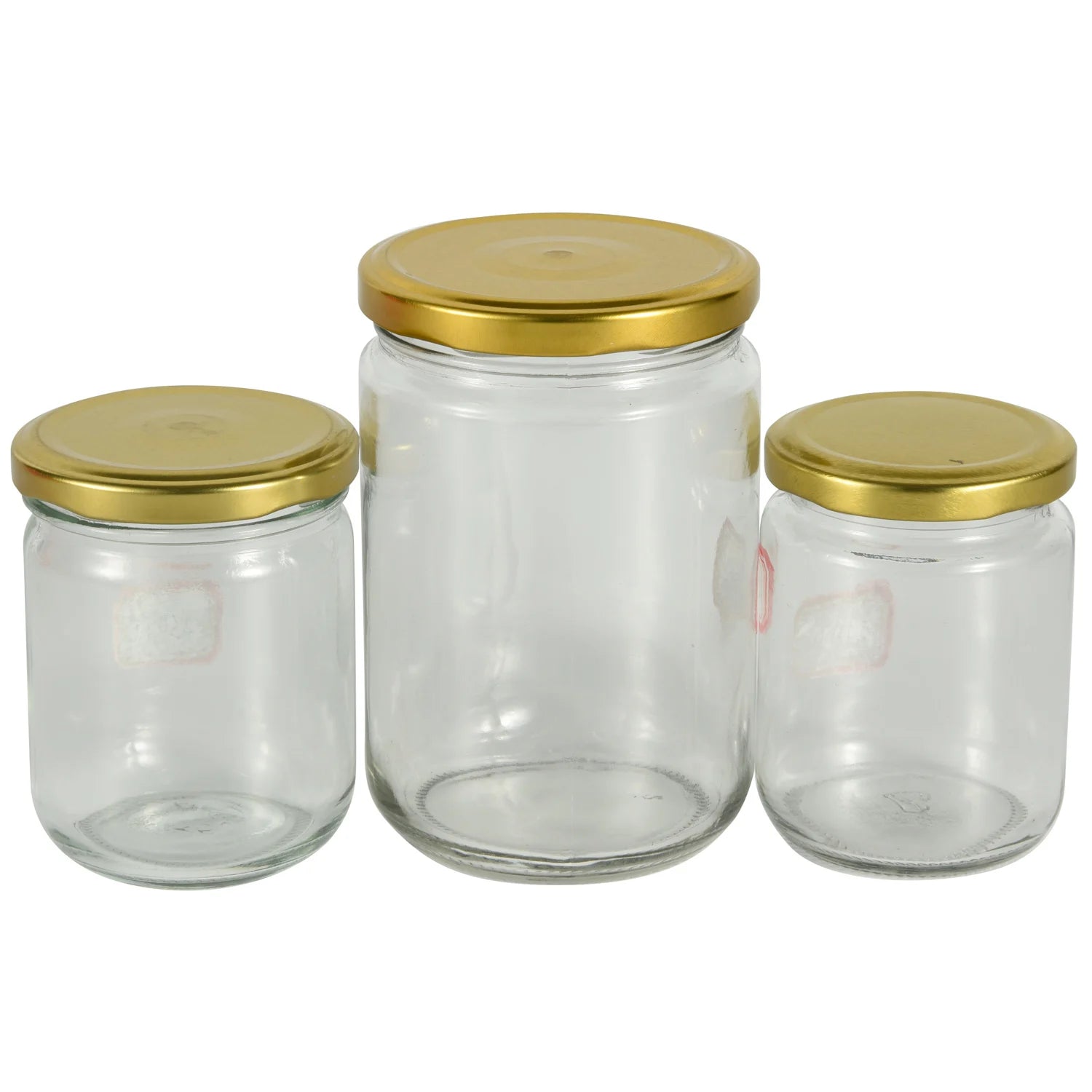 Wholesale 100ml 150ml 195ml 240ml 350ml 500ml 730ml 770ml 980ml Round Glass Jam Jars with Tin Lid