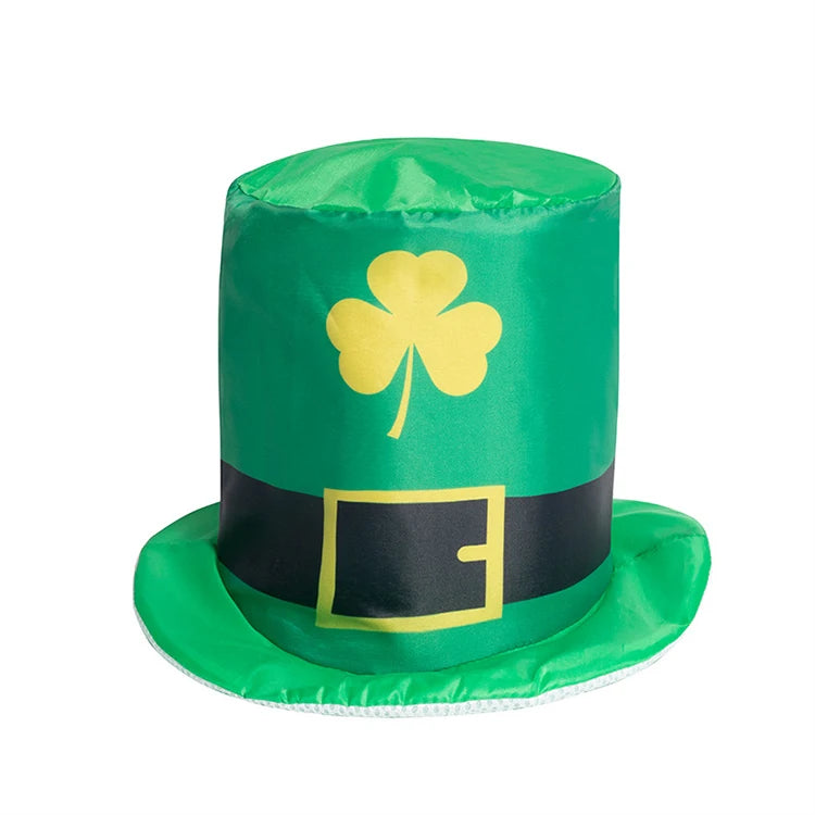 JUXINDA 5 Pcs St. Patrick's Day Shamrock Hat Green Lucky Irish Topper Polyester Party Decorations Accessories Model JXDW-ST-12