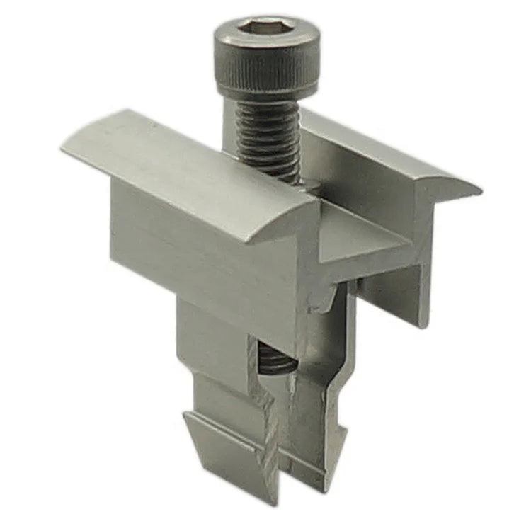 Yuens OEM Warehouse Adjustable Stand Beam Bracket End Mid Stainless Steel Sliver Mounting Clamp Solar Panel Roof Rail System