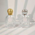 Hot Selling   80ml Special  Perfume Glass Bottle Crimp Neck  Parfum Glass Bottles with Gold Sliver Cap