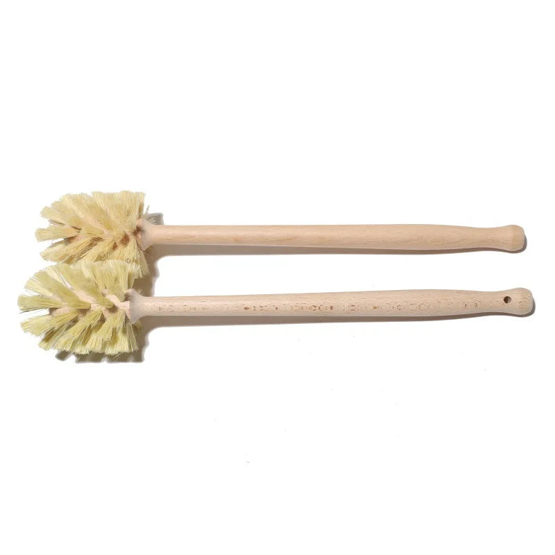 Wooden Water Bottle Brush Household Cleaning Tools Accessories Beech Wood Wide Mouth Glasses Dish Sisal Toilet Cleaner Brush