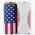330ml Flag Printing Neoprene Slim Can Cooler Sleeve for Pepsi Red Bull Budweiser
