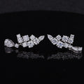 Platinum PT950 Fancy Shape Style Bridal Dangle Moissanite Earring for Party Wedding