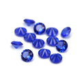 3-10mm Loose 3A Grade 123# Sapphire Blue Color Nano Gems Stone Round Brilliant Cut Nano Crystal for Jewelry Wax Casting