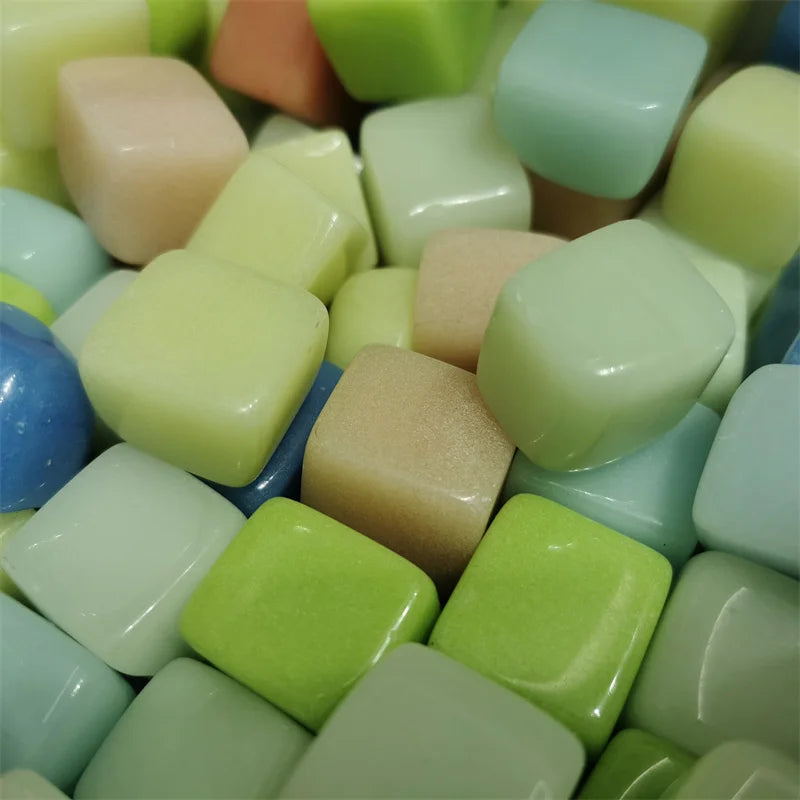 Wholesale Polished Luminous Stone Cube Small Rectangular Quartz Block for Decoration