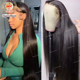Wholesale Raw Indian Virgin 180% Density Human Hair 13*4 Lace Frontal Wig Natural Transparent Lace Front Human Hair Wigs