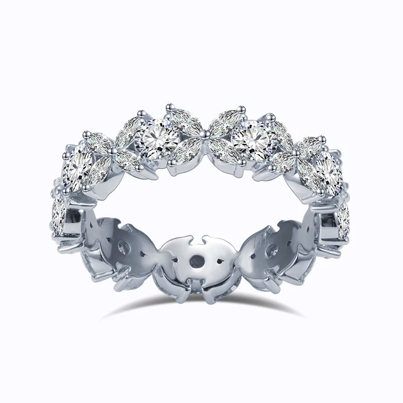 Diamond Rings 18k Gold Wedding Engagement Lab Grown Diamond Jewelry Ring Women's Diamond Rings Wedding Jewelry