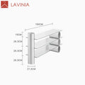 Lavinia Fashion Minimalist Stainless Steel Pillar Type Clothing Display Rack for Clothing Store Clothing Rack With Shelves