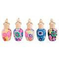 Mini 15ML Soft Clay Car Perfume Bottle with Screw Cap Smooth Surface Hanging Glass Bottles Without Sprayer