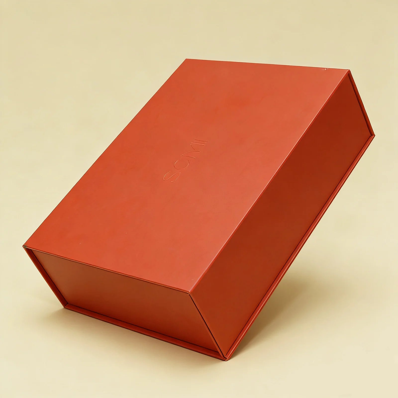Custom Embossed Logo OEM Luxury Red Clothing Packaging Folding Hard Rigid Cardboard Paper Magnetic Gift Box