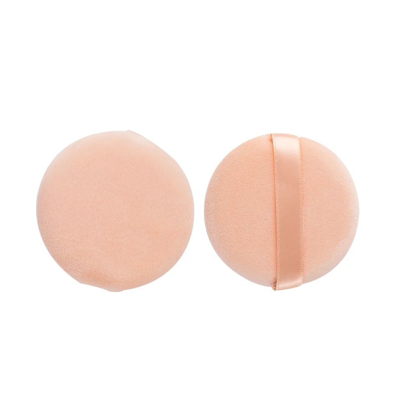 S.Belle Custom Large Velvet Round Cotton Makeup Powder Puff Super Soft Loose Powder for Face Private Label Sponge Material
