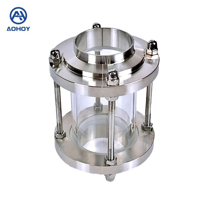 Aohoy 304 316L OEM Wholesale Suppliers Sanitary Stainless Steel Bulk Order Straight Tube pipe Weld Sight Glass Manufacturers
