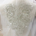 Beautiful Fashion Sequins Embroidered Wedding Dress Appliques Bodice Front Lace for Wedding