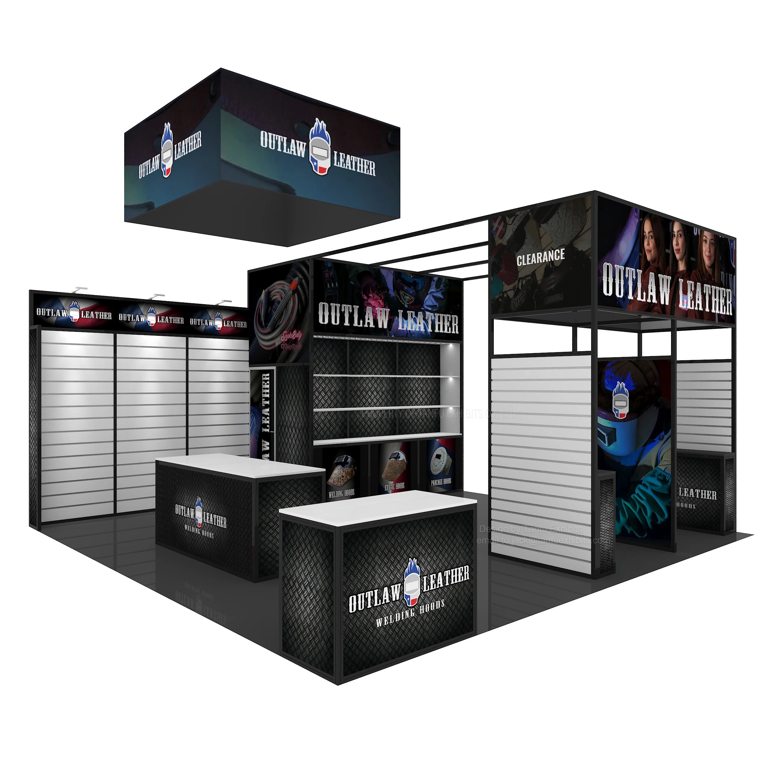 TANFU TF-J-231019 100% Customized Aluminum Fabric Laminate Board PVC Sinatra Panel Trade Show Expo Display Booth Variable Layout