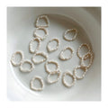 Fashion Fine Jewelry 925 Sterling Silver Freshwater Baroque Pearl Beaded Stackable Elastic Rings for Women YF2998