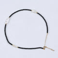 Zhuji Simple Design Freshwater Pearl Necklace with Stone Beads Natural Beauty for Sale