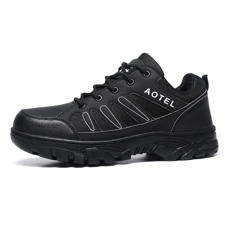 Wholesale Stock Mountain Rock Climbing Boots Custom Outdoor Sports Stylish Men's Hiking Shoes for Autumn