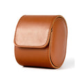 Luxury Leather Watch Organizer Case with Velvet Lining Eco-Friendly & Durable Button Closure for Portable Travel Watch Storage