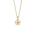 Wholesale Stainless Steel Chain Fashion Drip Oil Fashion Jewelry Pouch Egg Necklace White Flower Necklace