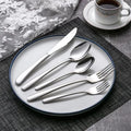 Factory Customizable Luxury Potable Commercial Cutlery Stainless Steel Matte Black Gold Silverware Set