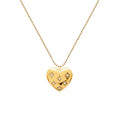 SSeesy Fashion Jewelry Waterproof Wholesale Stainless Steel Non Tarnish 18k Gold Plated Heart Shaped Pendant Necklace for Women