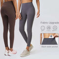 SHINBENE 25" High Elastic Waist Brushed Yoga Pants No Camel Toe Gym Workout with Built-in Pocket Solid