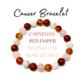 Lucky Friendship Zodiac Cancer Bracelet Gift for Men Women Healing Crystal Jewelry Natural Gemstone Charm Bracelet