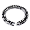 Men's Retro Hip Hop Stainless Steel Bracelet Titanium Steel Chain Link Jewelry Trendy Religious Diamond Pearl Weddings Parties