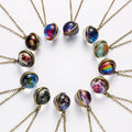Eight Planets Necklace Pendent Double-Sided Glass Ball Universe Galaxy Solar System Guardian Stars Necklace for Women