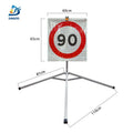 Roll-Up Sign Face Speed Limit 90 PVC Provisional Traffic Sign