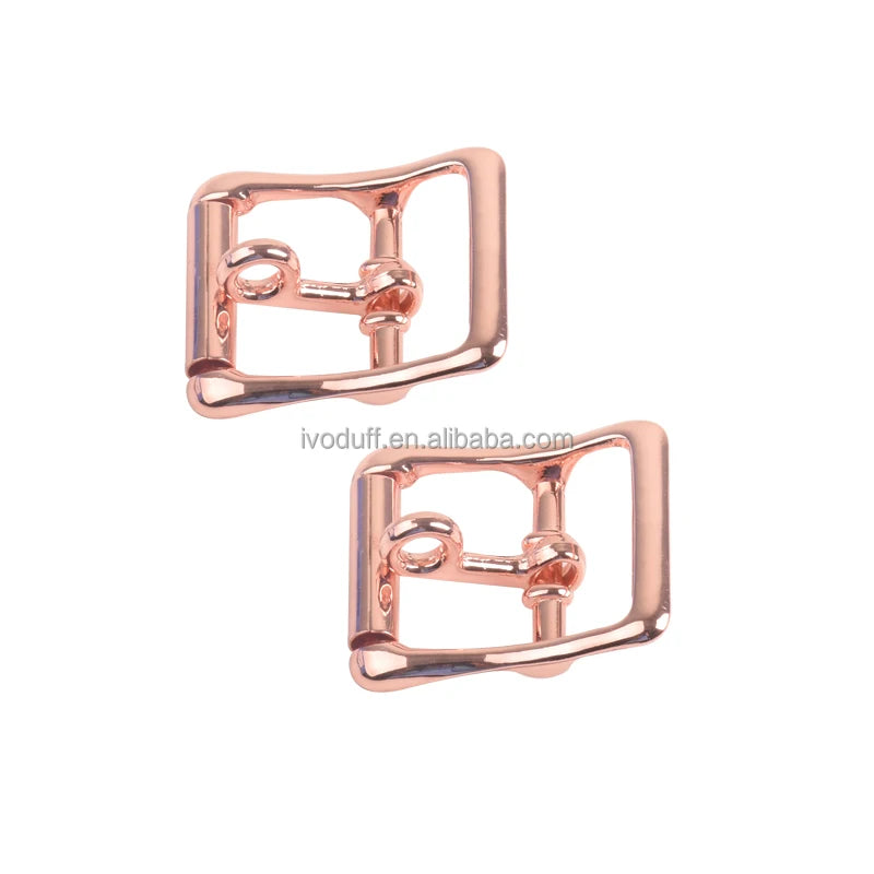 Wholesale 20mm Rose Gold Roller Locking Buckle Collar Garment Belt Hardware