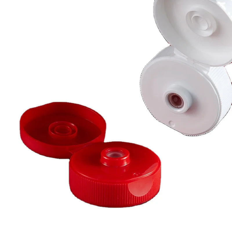 38 400 Plastic Flip Top Cap with Silicon Valve for Catch up Sauce Honey Bottle Flip Top Cap